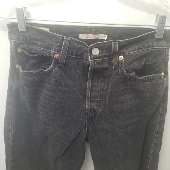 Levi's Wedgie Straight Fit High Rise Jeans After  Sunset Black 34964-0146 27 - Picture 12 of 14